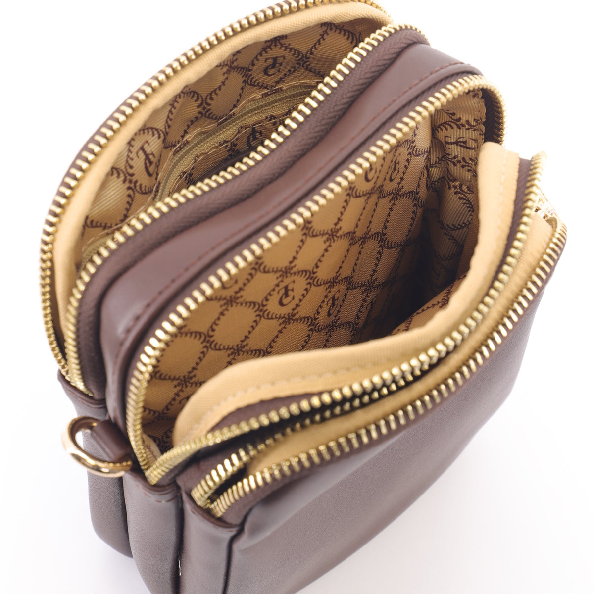 Naples mini crossbody bag with three zipped compartments Irish Bags