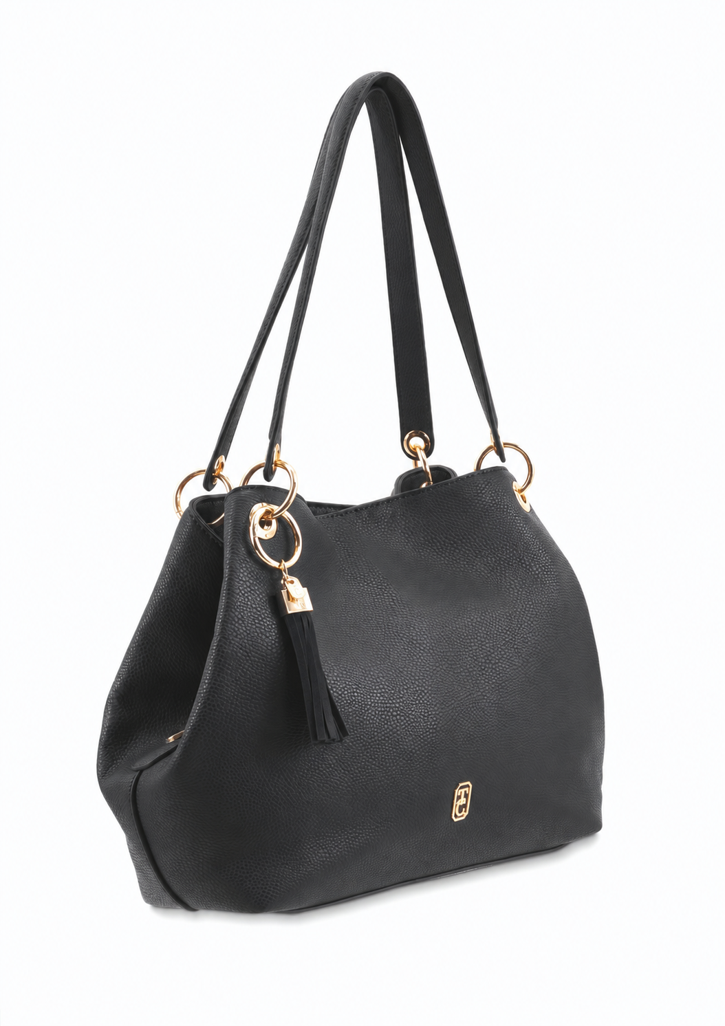 Sicily black tote bag side view Irish Bags