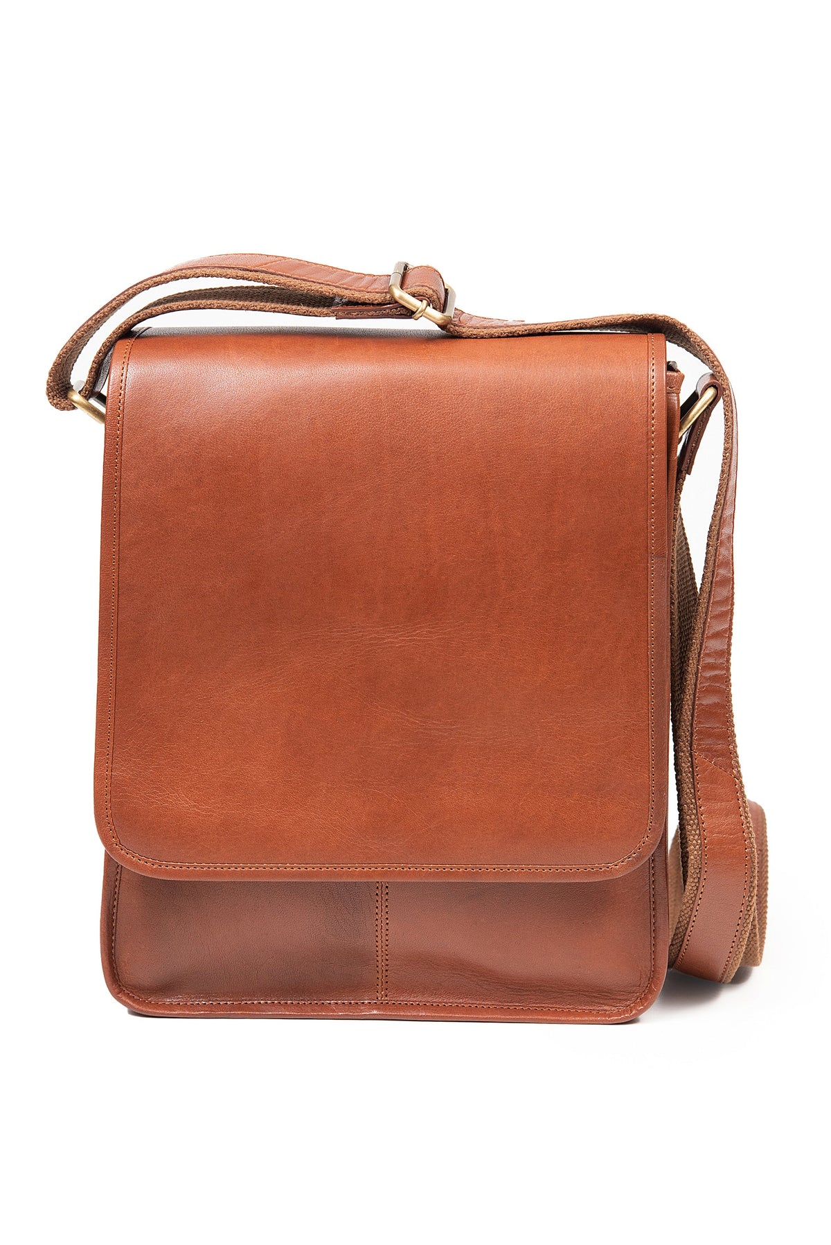 Leather Messenger Crossbody Bag