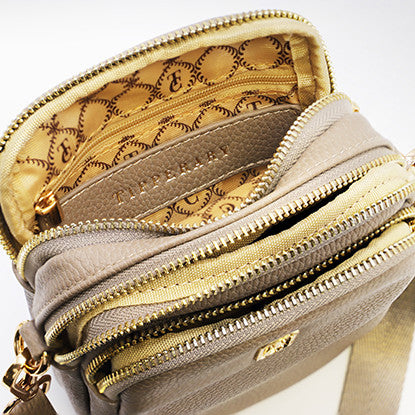 naples crossbody bag with three zipped compartments - irish bags
